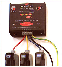 Parallel connection to three phase star (4 wire and earth) supplies.